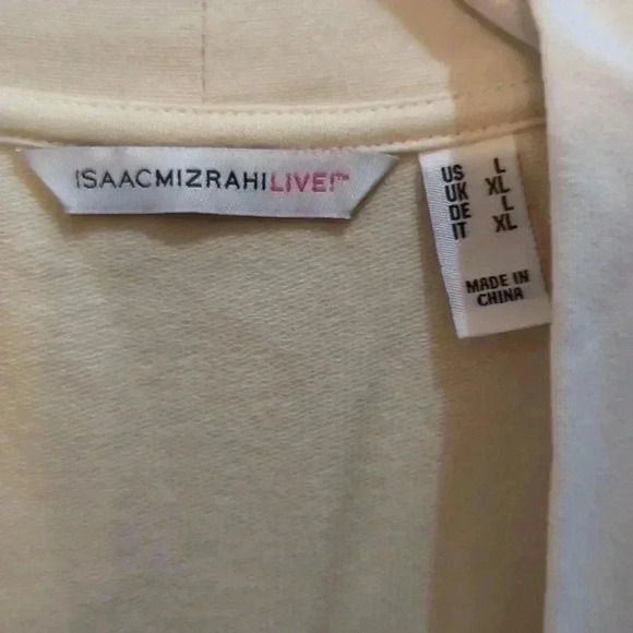 Isaac Mizrahi Live! French Terry Open Front Topper - Picture 5 of 9